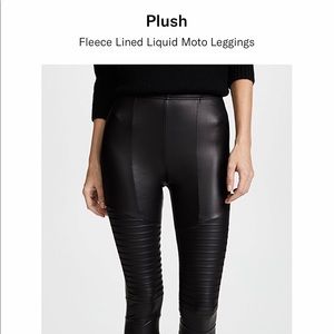 NWT Shopbop Plush Brand Fleece Lines Moto Leggings